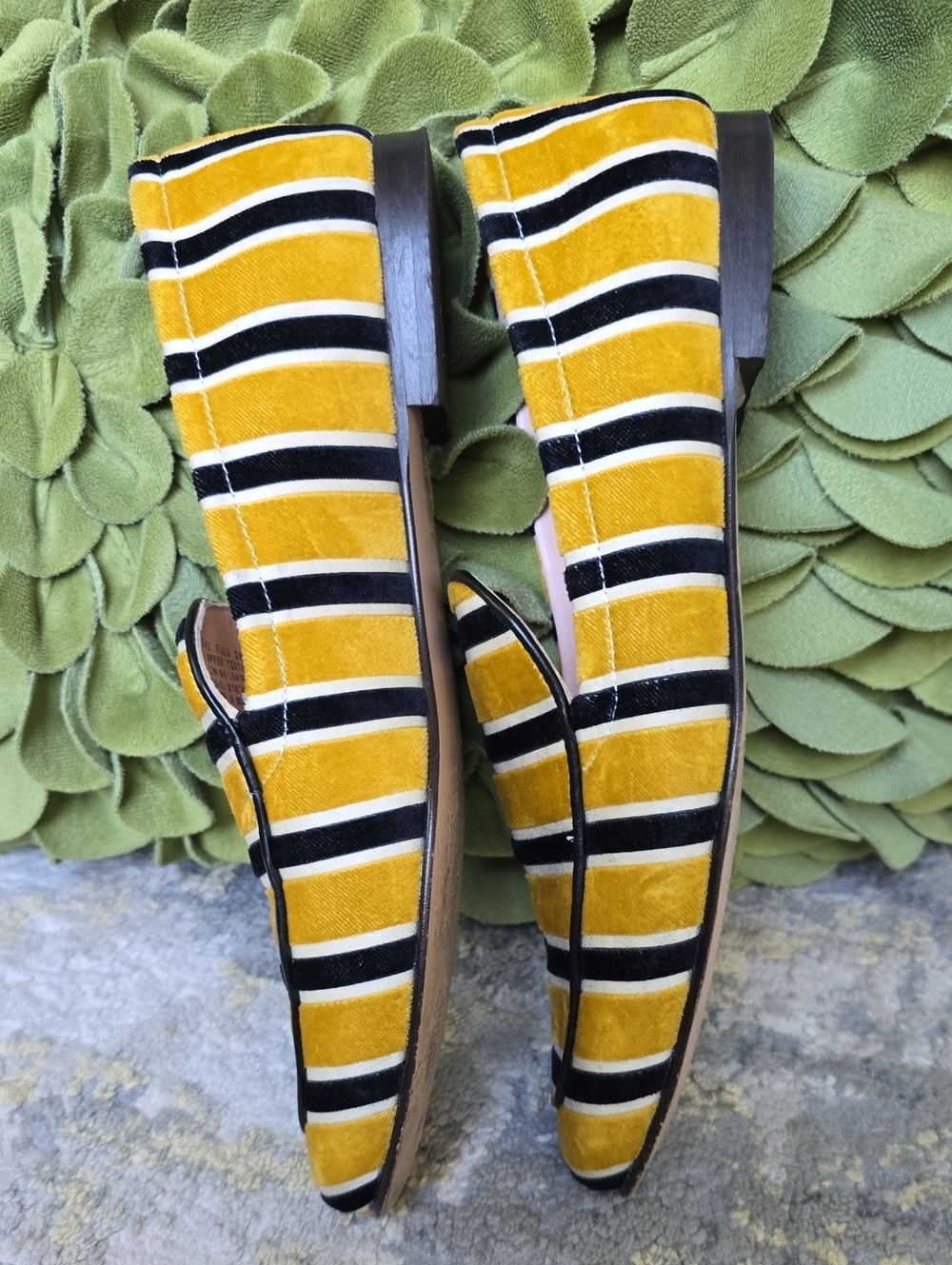 J.Crew Cecile Velvet Smoking Slippers Women's Size 8 - Picture 10 of 15
